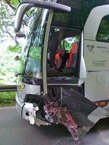 Schaden am Reisebus